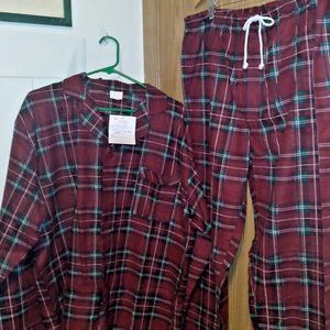 Men's EXTRA Large Plaid Flannel Lounge Pajamas HOLIDAY WINTER Pajama Set. CLASSI